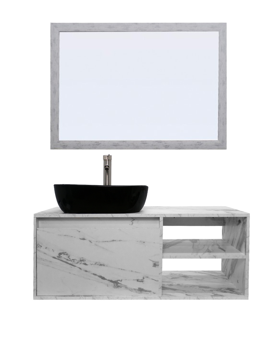 Foto 2 pulgar | Gabinete de Baño con Lavabo y Espejo Decorativo Minimalista Marbella