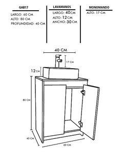 Foto 6 | Gabinete Para Baño Con Lavabo Y Llave Minimalista Decomobil Varenna