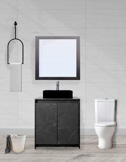 Foto 2 | Gabinete de Baño Decomobil con Lavabo y Espejo Decorativo Varenna