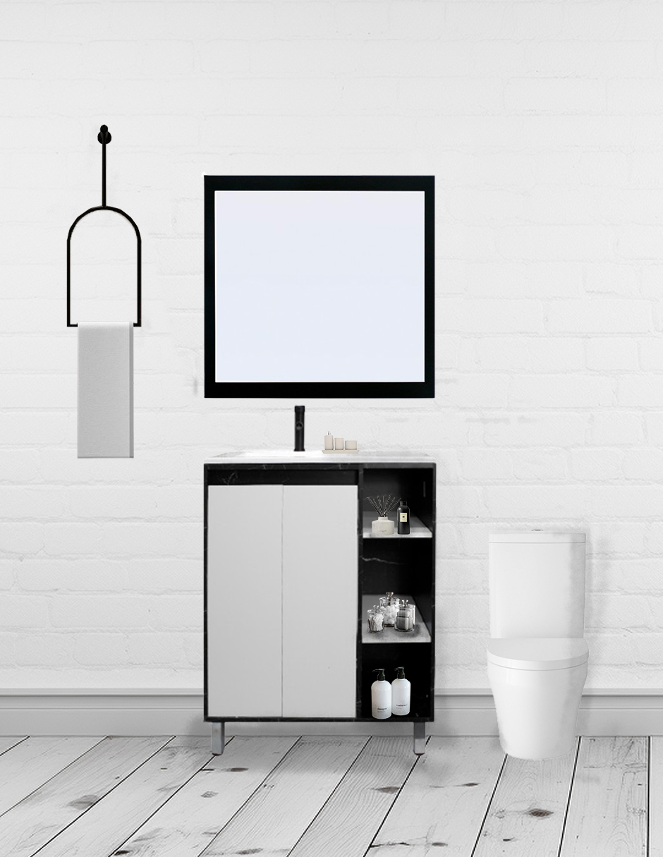 Foto 2 | Gabinete Para Baño Con Lavabo Freya Y Espejo Decorativo