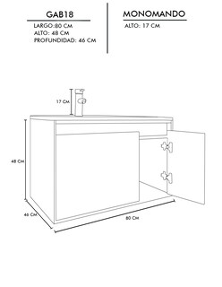 Foto 7 | Gabinete Para Baño Con Lavabo Stannis Flotante Minimalista