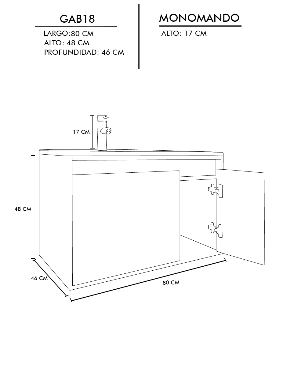 Foto 7 | Gabinete Para Baño Con Lavabo Stannis Flotante Minimalista