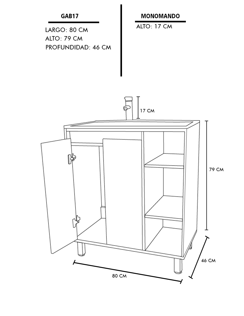 Foto 7 | Gabinete Para Baño Freya Con Lavabo Minimalista