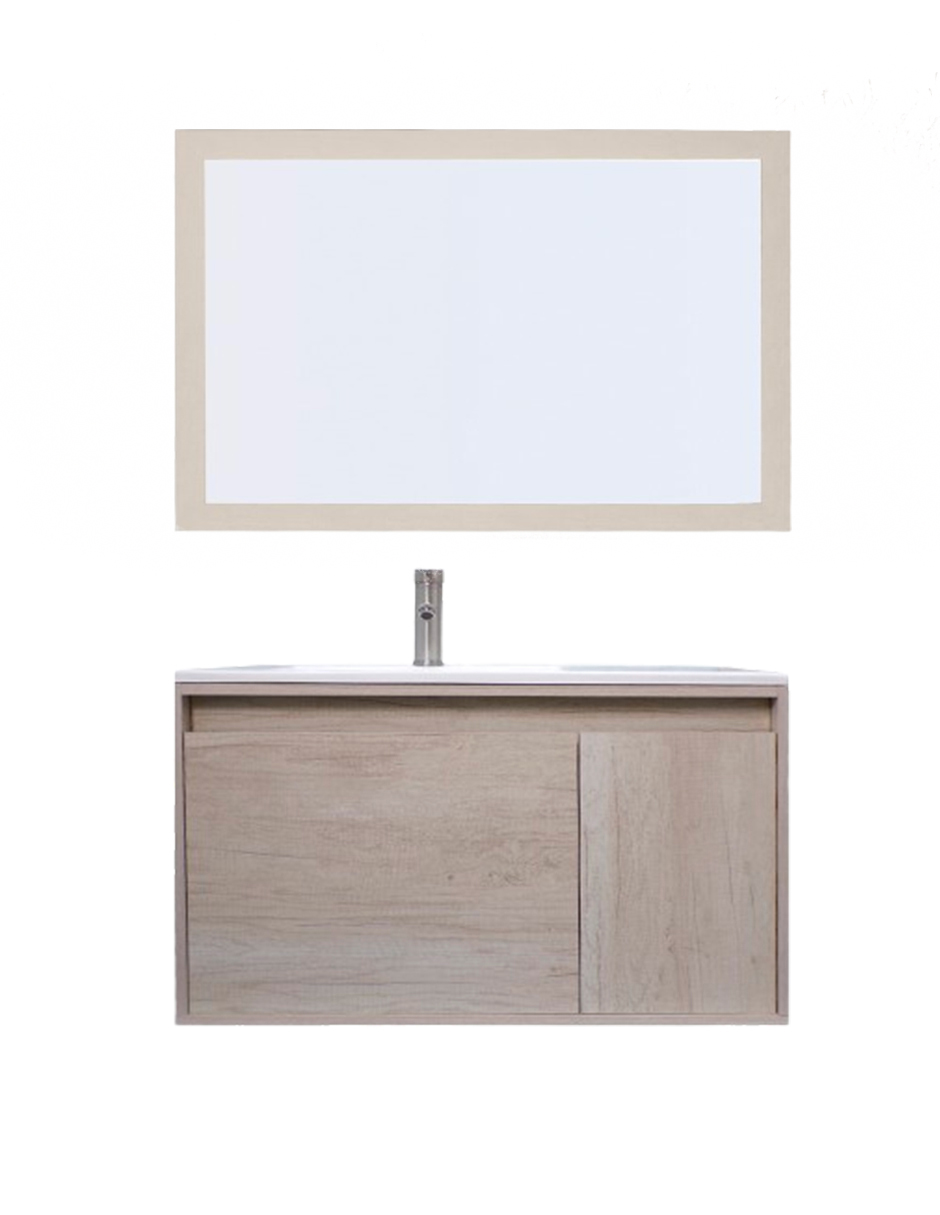 Gabinete De Baño Con Espejo Decorativo Minimalista Stannis