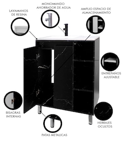 Foto 6 | Gabinete Para Baño Freya Con Lavabo Minimalista