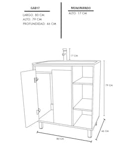 Foto 7 | Gabinete Para Baño Freya Con Lavabo Minimalista