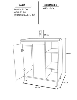 Foto 7 | Gabinete Para Baño Freya Con Lavabo Minimalista