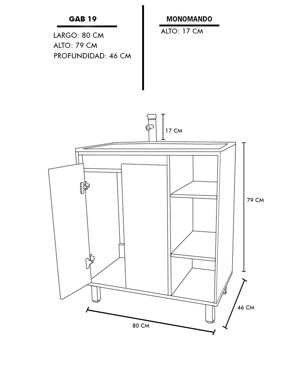 Foto 8 pulgar | Gabinete Para Baño Freya Con Lavabo Minimalista