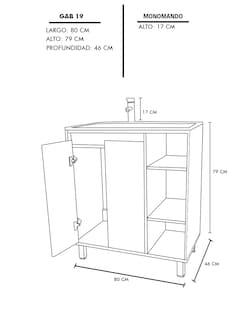 Foto 7 | Gabinete Para Baño Freya Con Lavabo Minimalista
