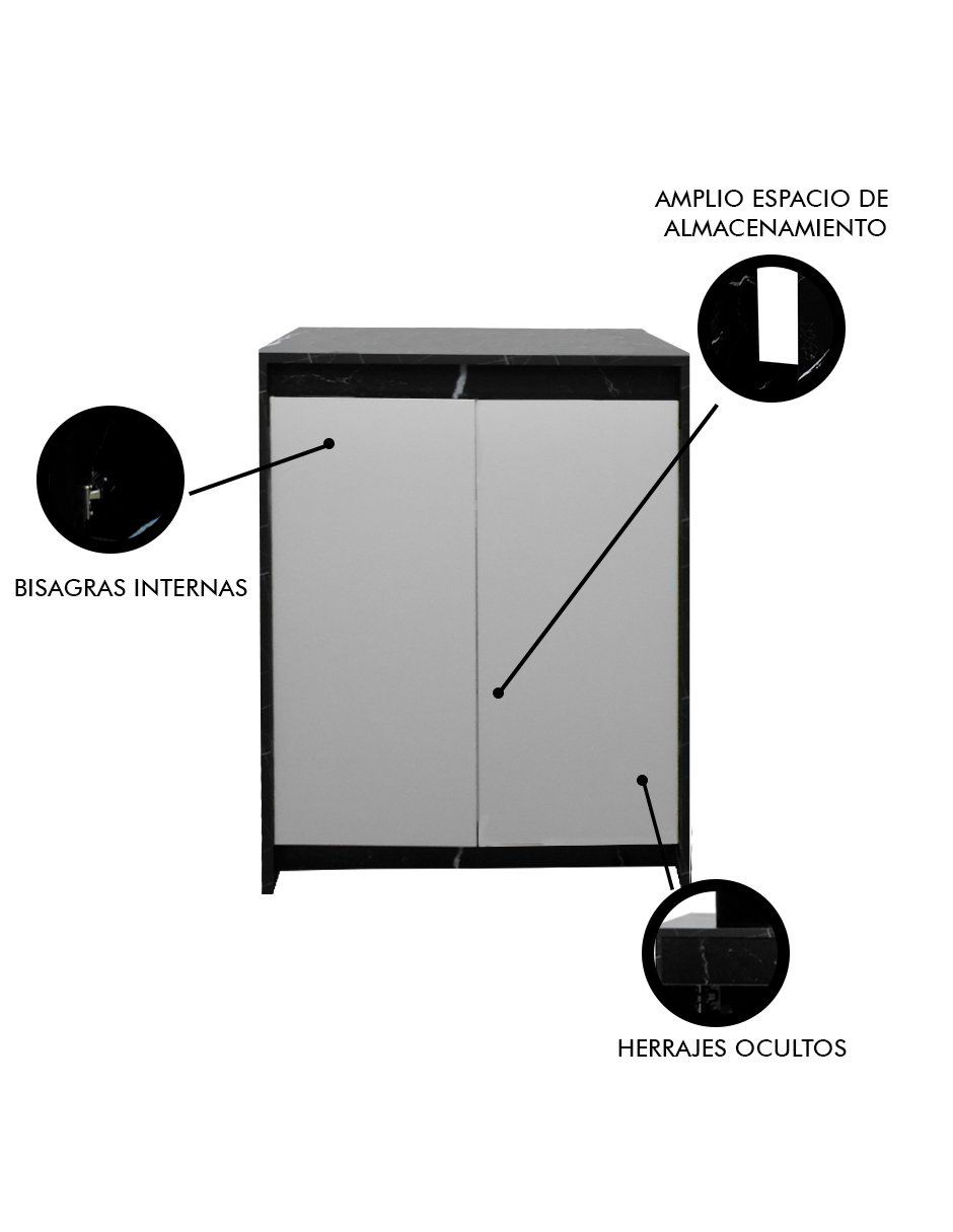 Foto 4 pulgar | Gabinete De Baño Sin Lavamanos Y Llave Minimalista Varenna