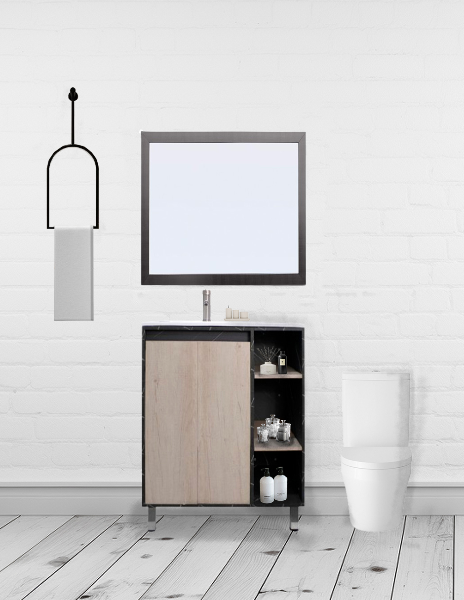 Foto 2 | Gabinete Para Baño Con Lavabo Freya Y Espejo Decorativo