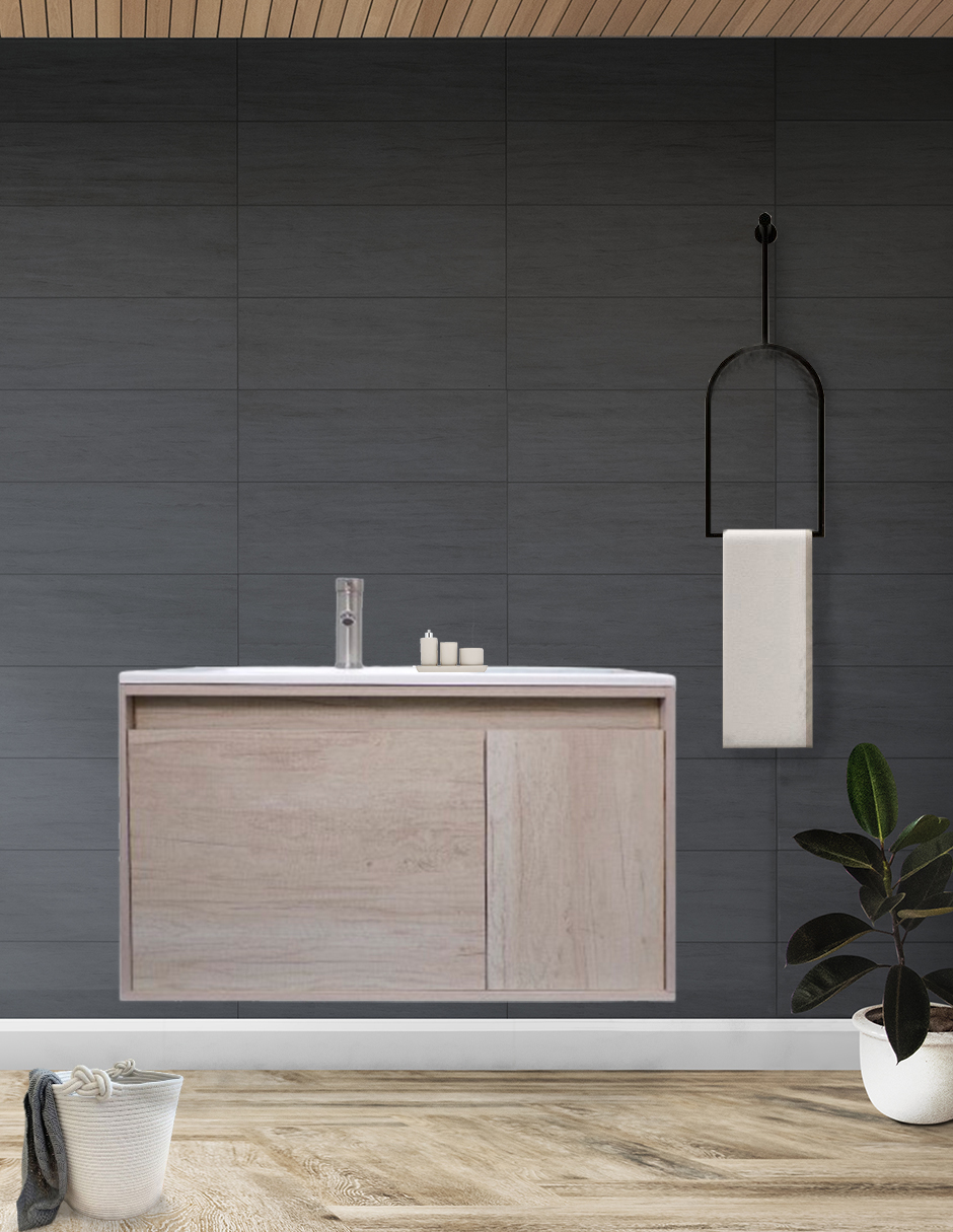 Foto 3 pulgar | Gabinete Para Baño Con Lavabo Stannis Flotante Minimalista