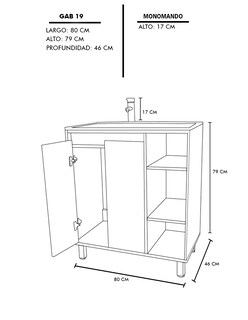 Foto 7 | Gabinete Para Baño Freya Con Lavabo Minimalista