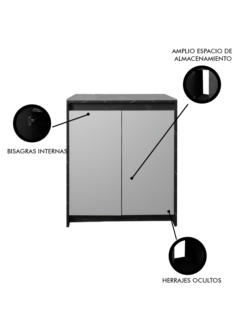 Foto 4 pulgar | Gabinete De Baño Sin Lavamanos Y Llave Minimalista Varenna