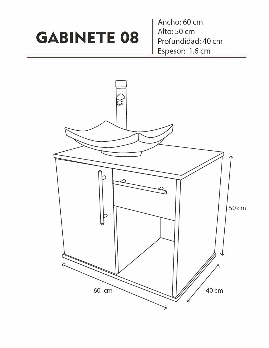 Foto 6 | Gabinete Para Baño Con Lavamanos Y Monomando, Puerta Y Cajón