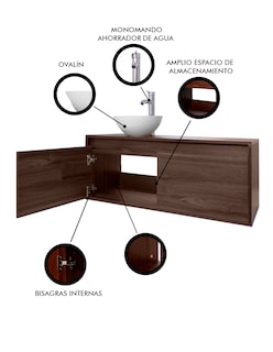 Foto 5 | Gabinete Para Baño Decomobil Con Ovalin Y Monomando
