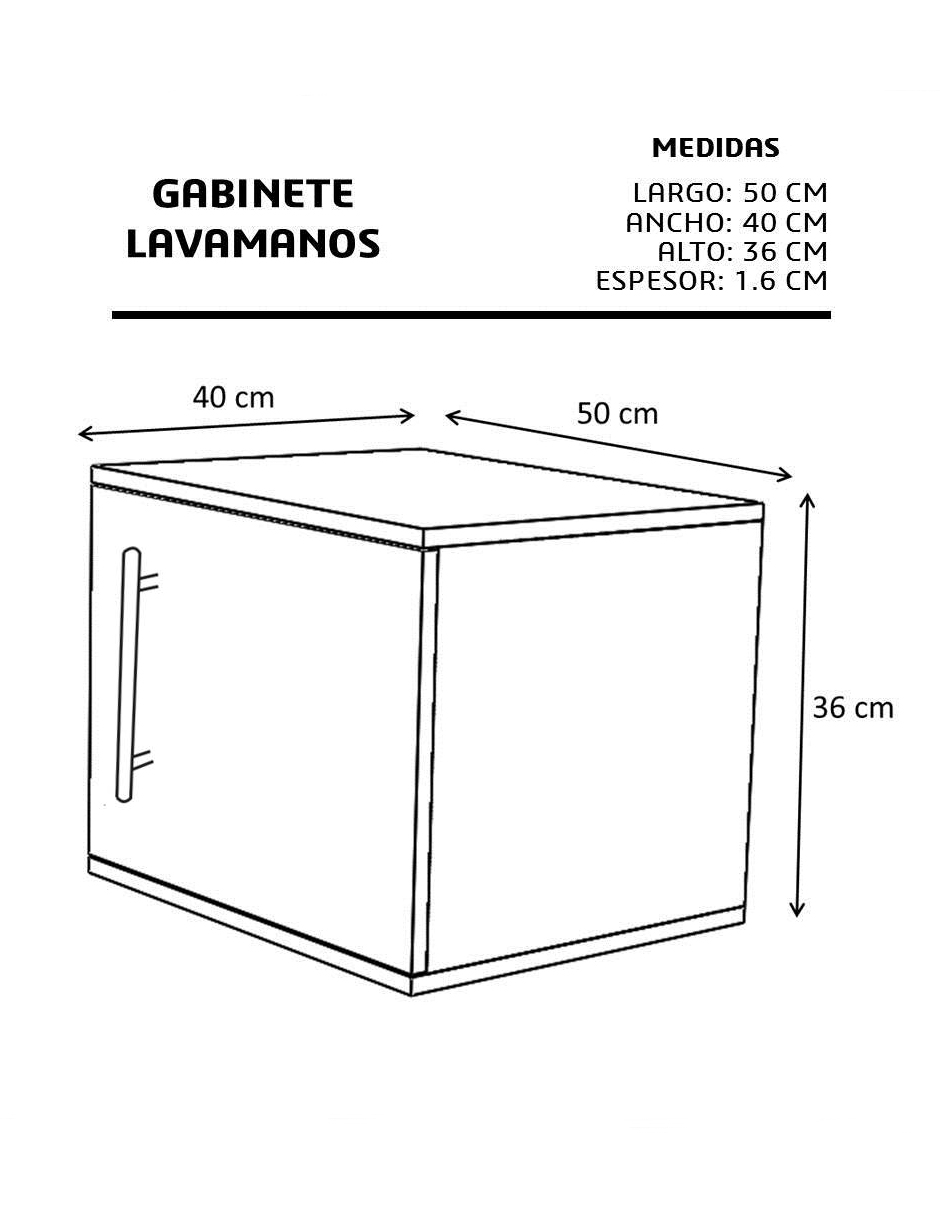 Foto 5 pulgar | Gabinete Flotante Para Baño Sin Llave Y Ovalín