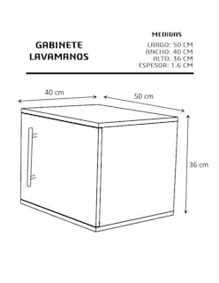 Foto 4 | Gabinete Flotante Para Baño Sin Llave Y Ovalín