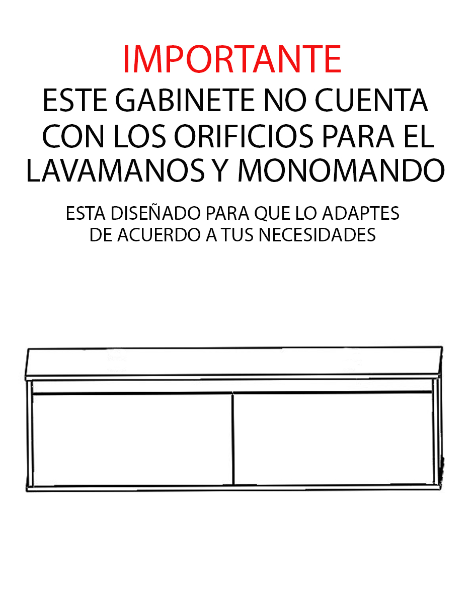 Foto 5 pulgar | Gabinete De Baño Anton Sin Lavamanos Minimalista 120 Cm