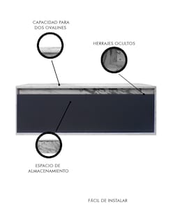 Foto 5 | Gabinete De Baño Anton Sin Lavamanos Minimalista 120 Cm