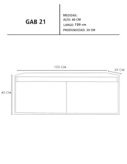 Foto 6 | Gabinete De Baño Anton Sin Lavamanos Minimalista 120 Cm