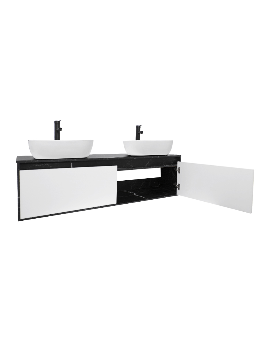 Foto 4 pulgar | Gabinete Para Baño Con Doble Lavabo Anton Minimalista