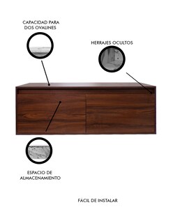 Foto 5 | Gabinete De Baño Anton Sin Lavamanos Minimalista 120 Cm