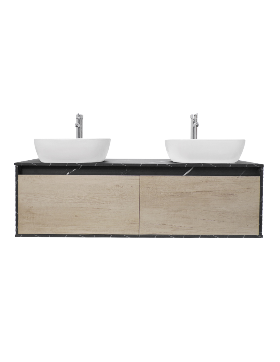 Gabinete Para Baño Con Doble Lavabo Anton Minimalista