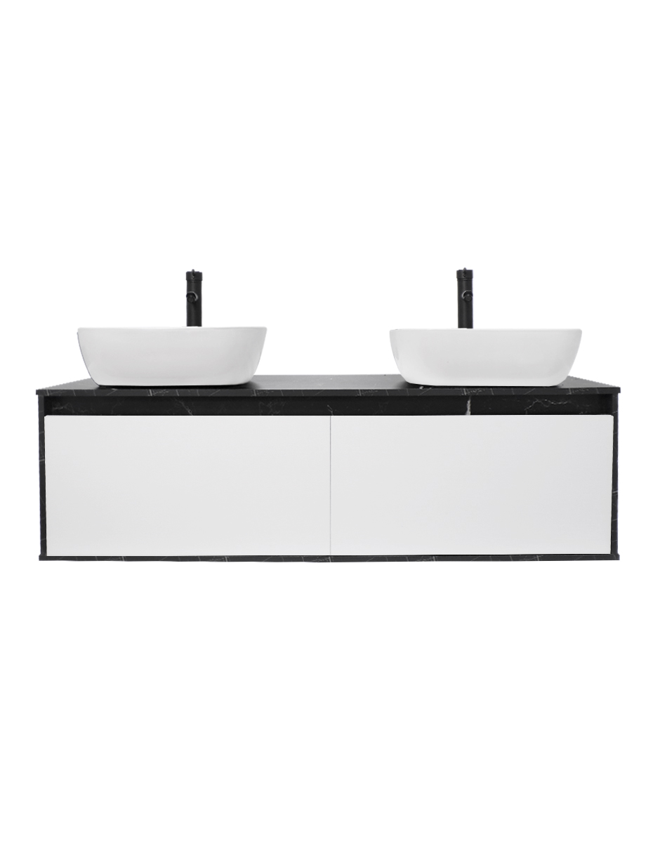 Gabinete Para Baño Con Doble Lavabo Minimalista Dorota