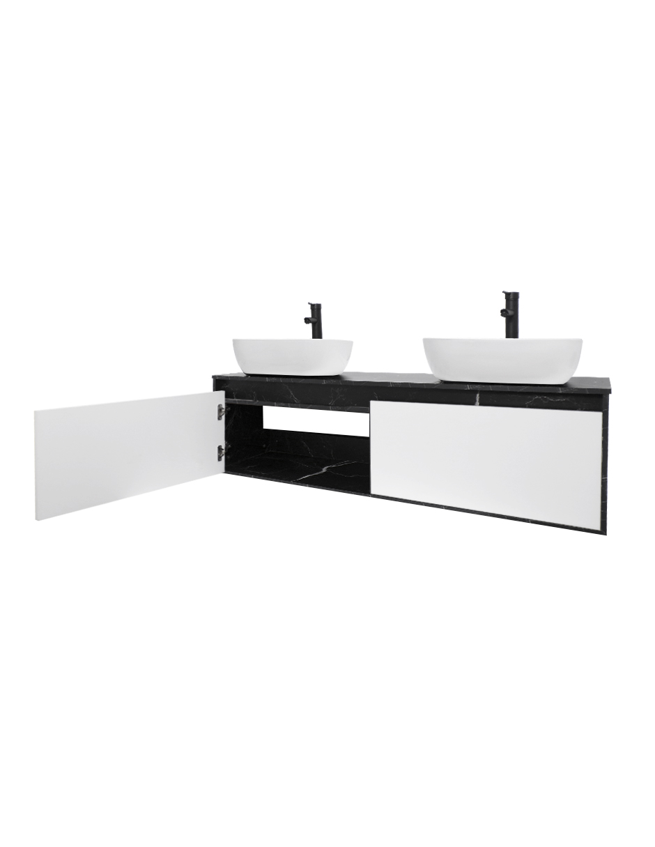 Foto 5 pulgar | Gabinete Para Baño Con Doble Lavabo Minimalista Dorota