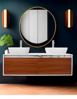 Foto 2 | Gabinete De Baño Para Lavabo Dorota Sin Lavabo Ni Llave