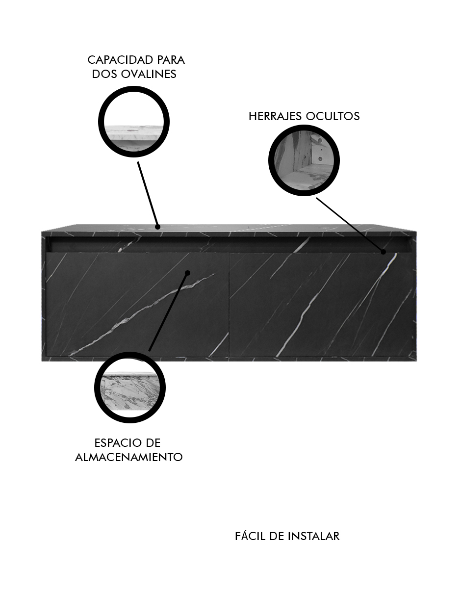 Foto 5 | Gabinete De Baño Anton Sin Lavamanos Minimalista 120 Cm