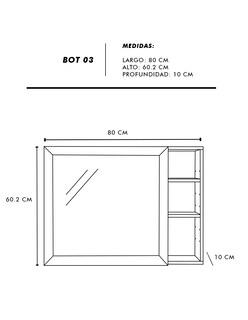 Foto 6 | Organizador de Baño Decomobil con Espejo