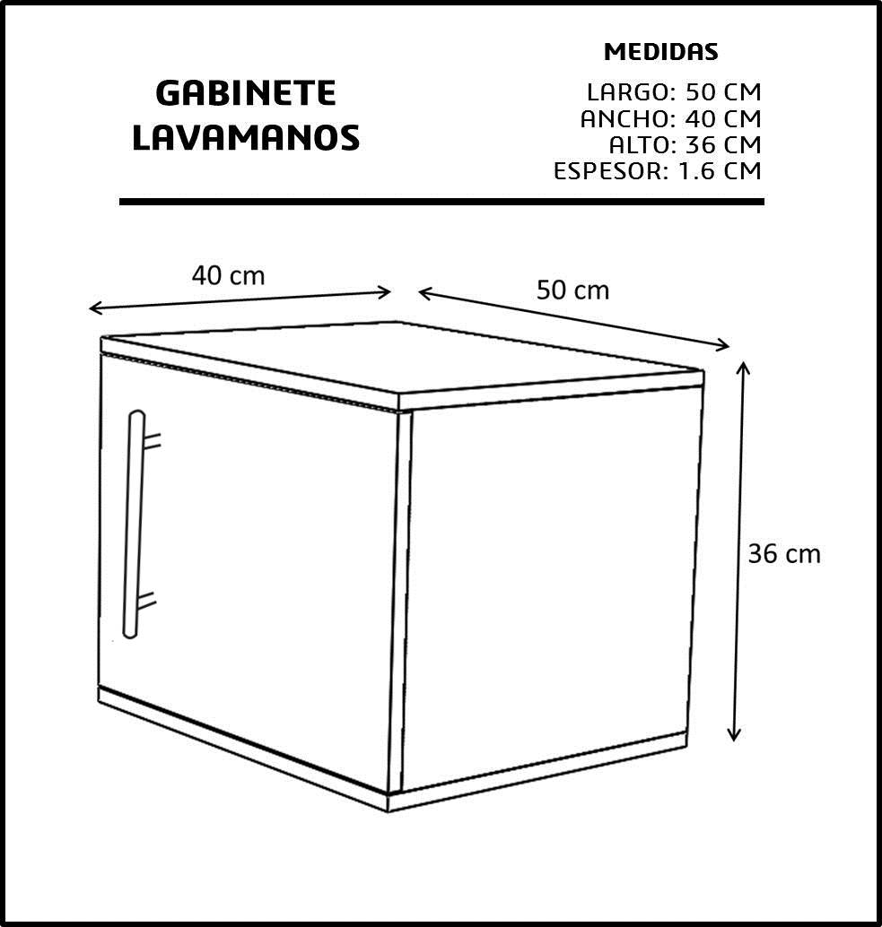 Foto 5 | Gabinete Flotante Para Baño Sin Llave Y Ovalín