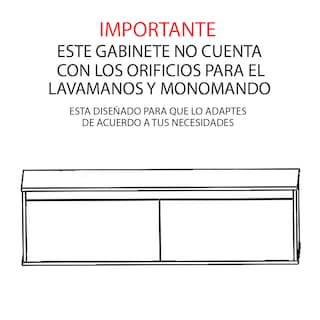 Foto 4 | Gabinete De Baño Para Lavabo Dorota Sin Lavabo Ni Llave