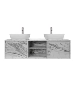 Foto 1 | Gabinete De Baño Para Lavamanos Doble Darcy Minimalista