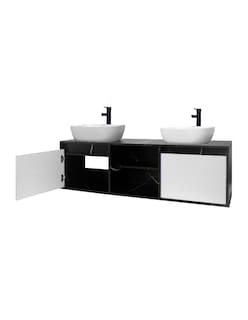 Foto 3 | Gabinete De Baño Para Lavamanos Doble Darcy Minimalista