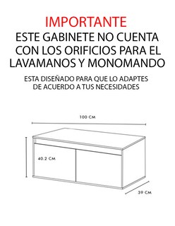 Foto 4 | Mueble Gabinete 11 Para Baño Sin Ovalin Y Monomando