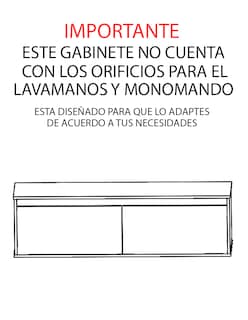 Foto 4 | Gabinete De Baño Darcy De 140 Cm Minimalista Sin Lavamanos