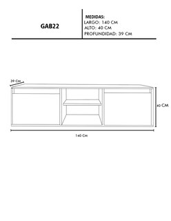 Foto 5 | Gabinete De Baño Darcy De 140 Cm Minimalista Sin Lavamanos