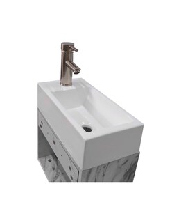 Foto 4 | Gabinete De Baño Para Lavabo Minimalista Flotante Leanor