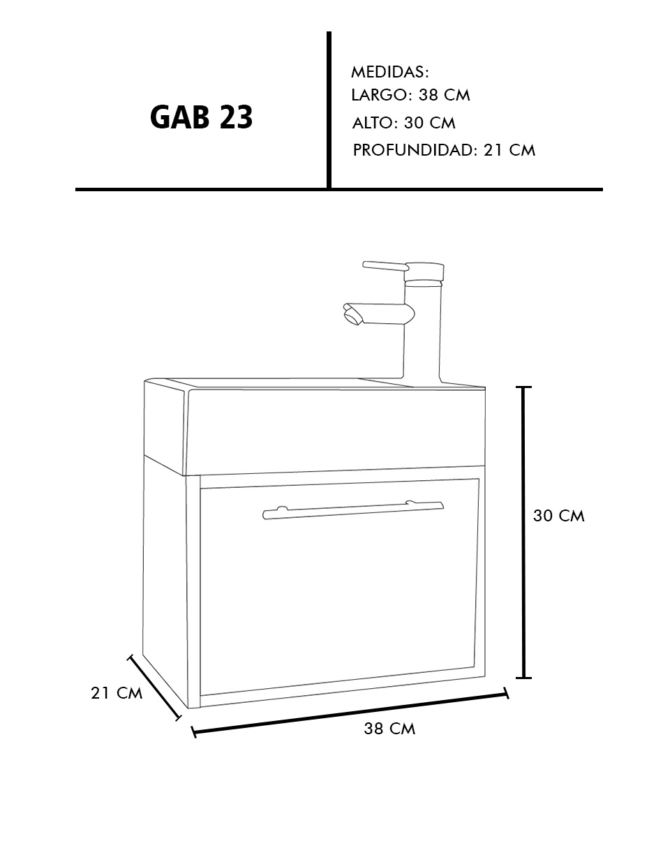 Foto 7 pulgar | Gabinete De Baño Para Lavabo Minimalista Flotante Leanor