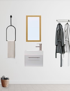 Foto 2 | Gabinete De Baño Para Lavabo Minimalista Flotante Leanor