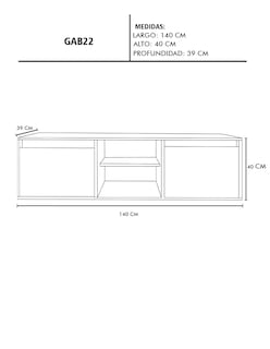 Foto 5 | Gabinete De Baño Darcy De 140 Cm Minimalista Sin Lavamanos