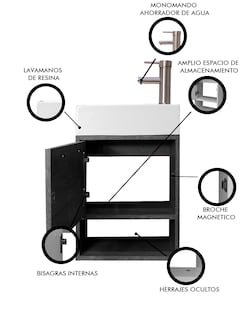 Foto 5 | Gabinete De Baño Para Lavabo Flotante Minimalista Alys