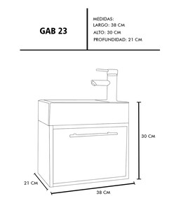 Foto 6 | Gabinete De Baño Para Lavabo Minimalista Flotante Leanor