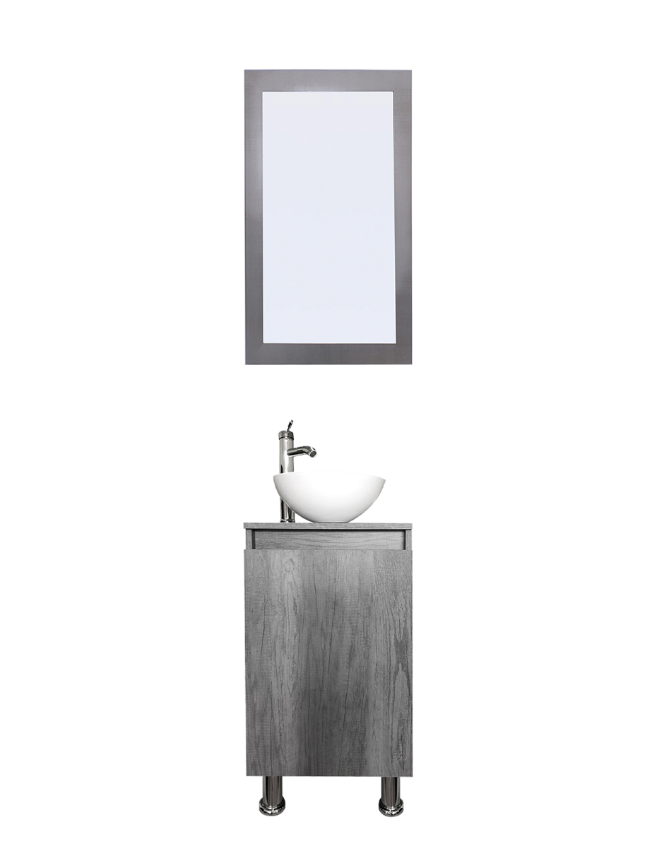 Gabinete De Baño Para Lavabo Con Espejo Decorativo Gisla