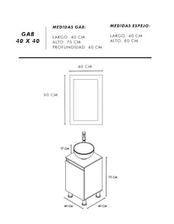 Foto 6 | Gabinete De Baño Para Lavabo Con Espejo Decorativo Gisla