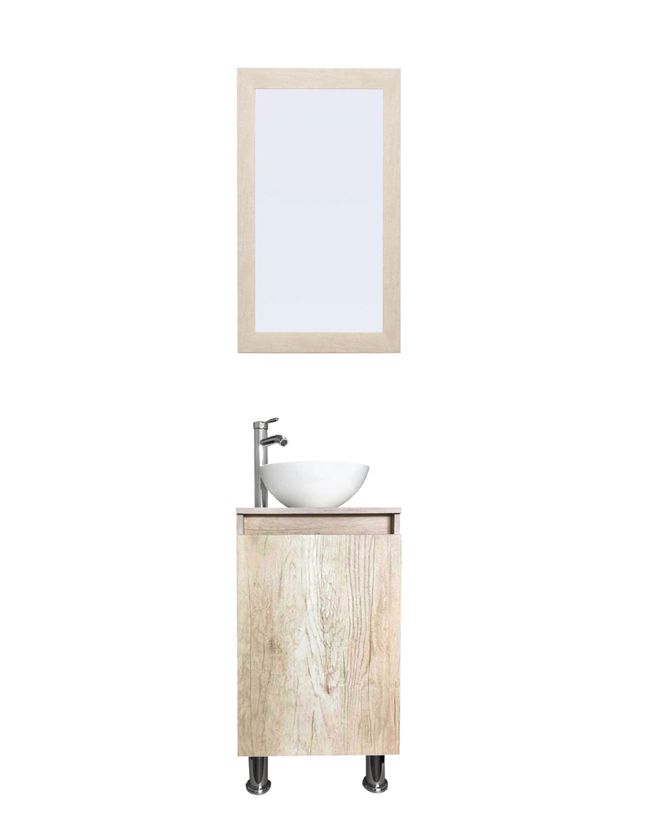 Gabinete De Baño Para Lavabo Con Espejo Decorativo Gisla