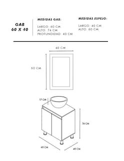 Foto 6 | Gabinete De Baño Para Lavabo Con Espejo Decorativo Maya
